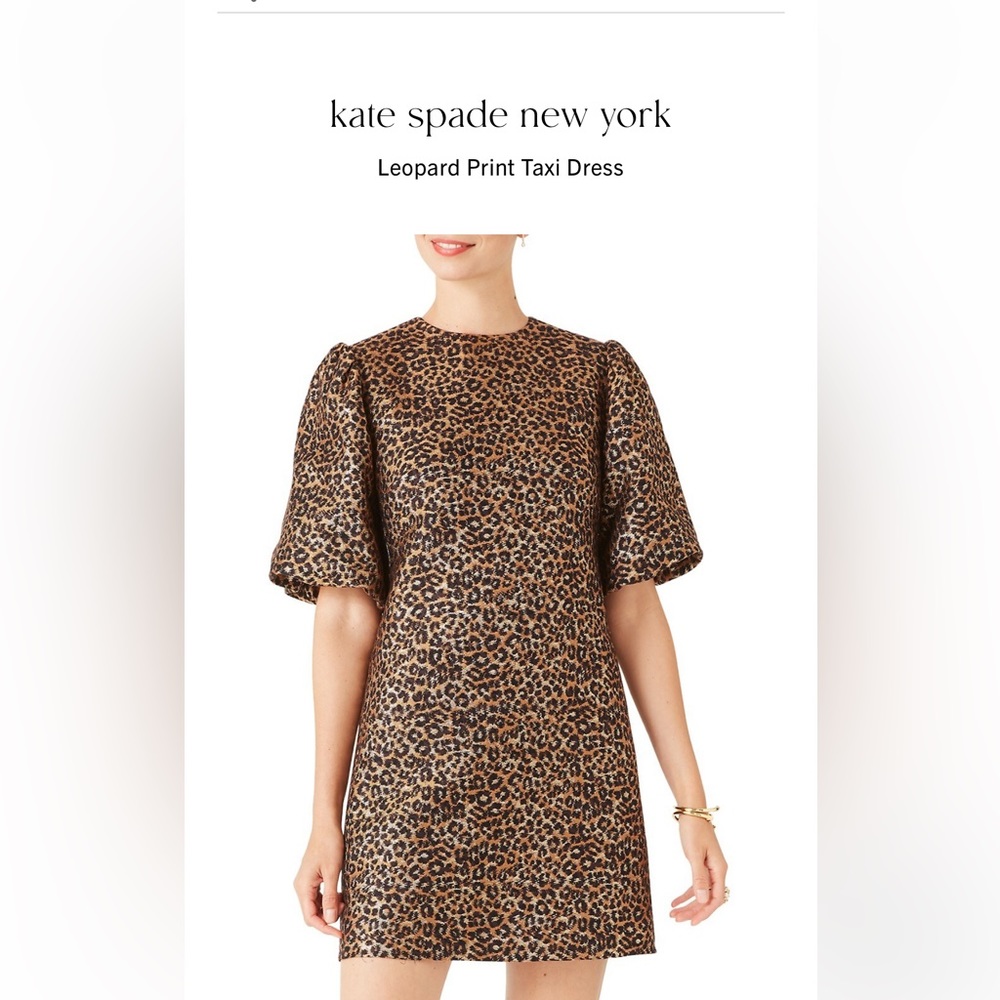 Kate Spade Leopard Print Taxi Dress (size 10)